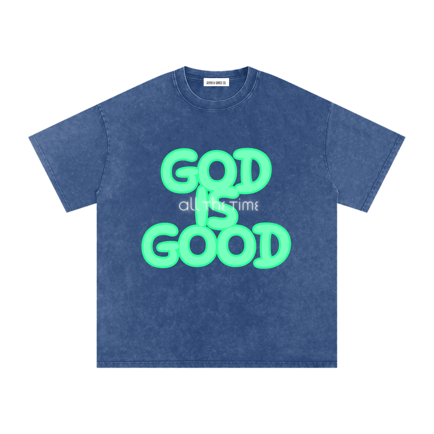 Snow Washed Oversized Cotton T-Shirt