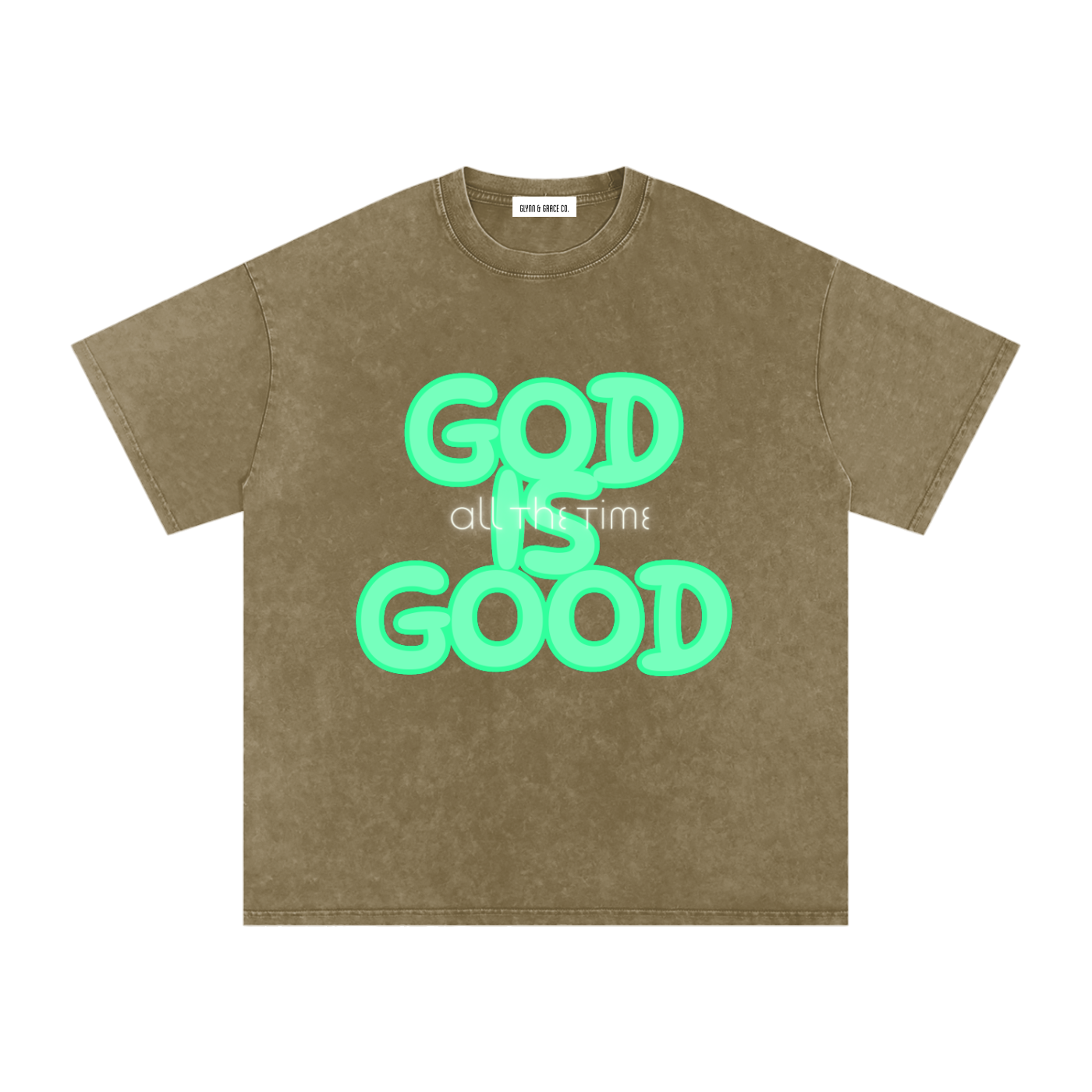 Snow Washed Oversized Cotton T-Shirt