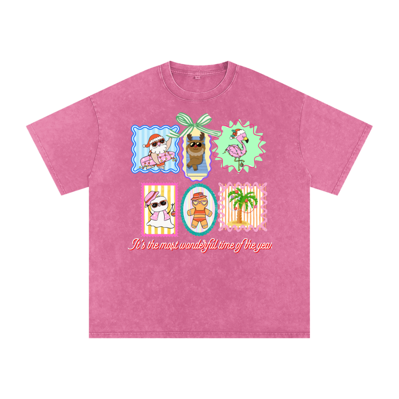 Snow Washed Oversized Cotton T-Shirt