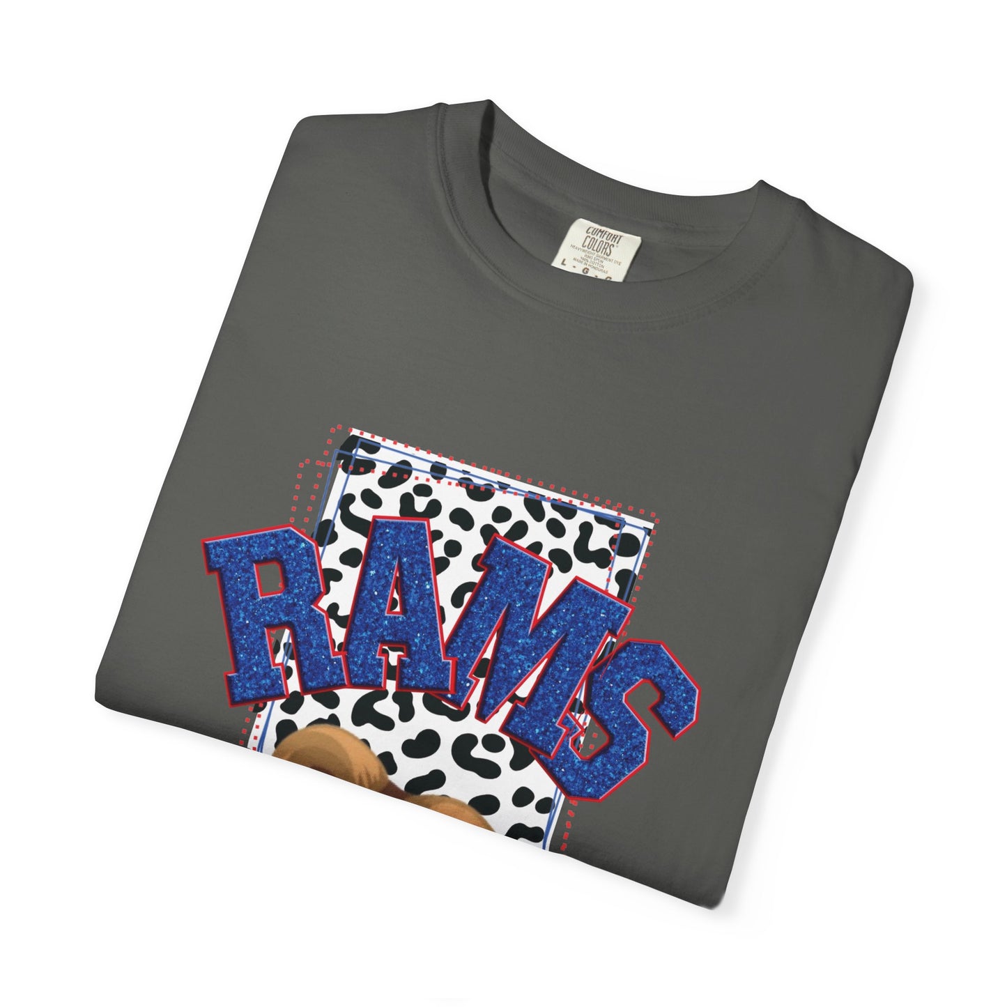 Rams Softball Unisex Garment-Dyed T-shirt, Trendy Casual Wear, Sports Team Apparel, Birthday Gift, Game Day Outfit, School Spirit Shirt