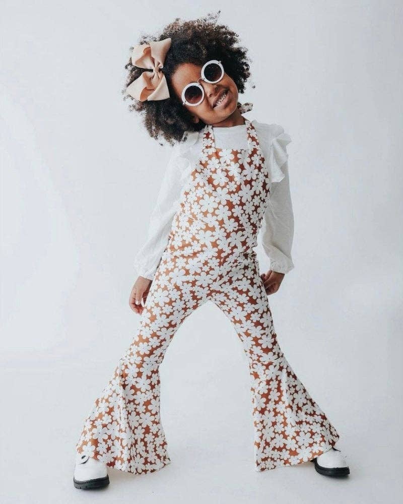 Bailey's Blossoms - Andi Pleated Bell Bottom Jumpsuit - Flower Child