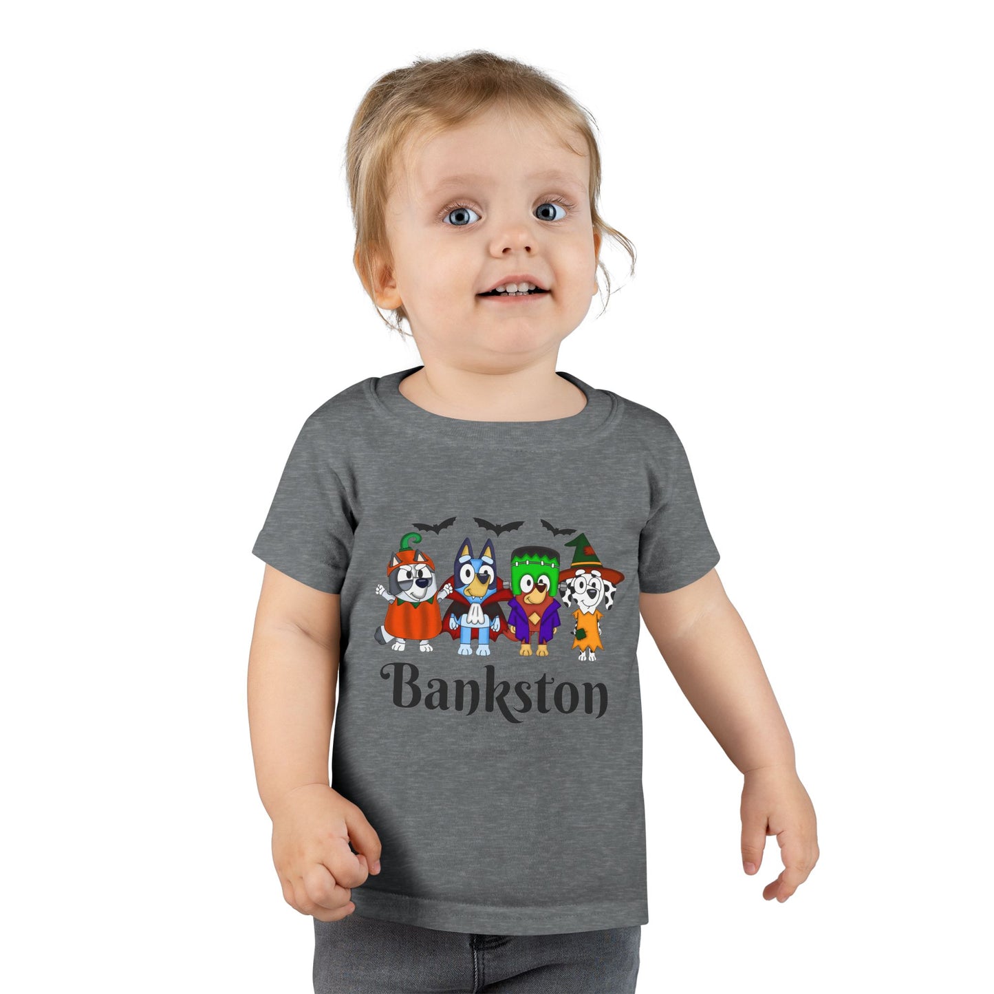 Whimsical Halloween Toddler T-Shirt | Cute Trick or Treat Shirt, Bankston Name Tee, Kids Costume Top, Spooky Fun Apparel, Unique Gift Idea