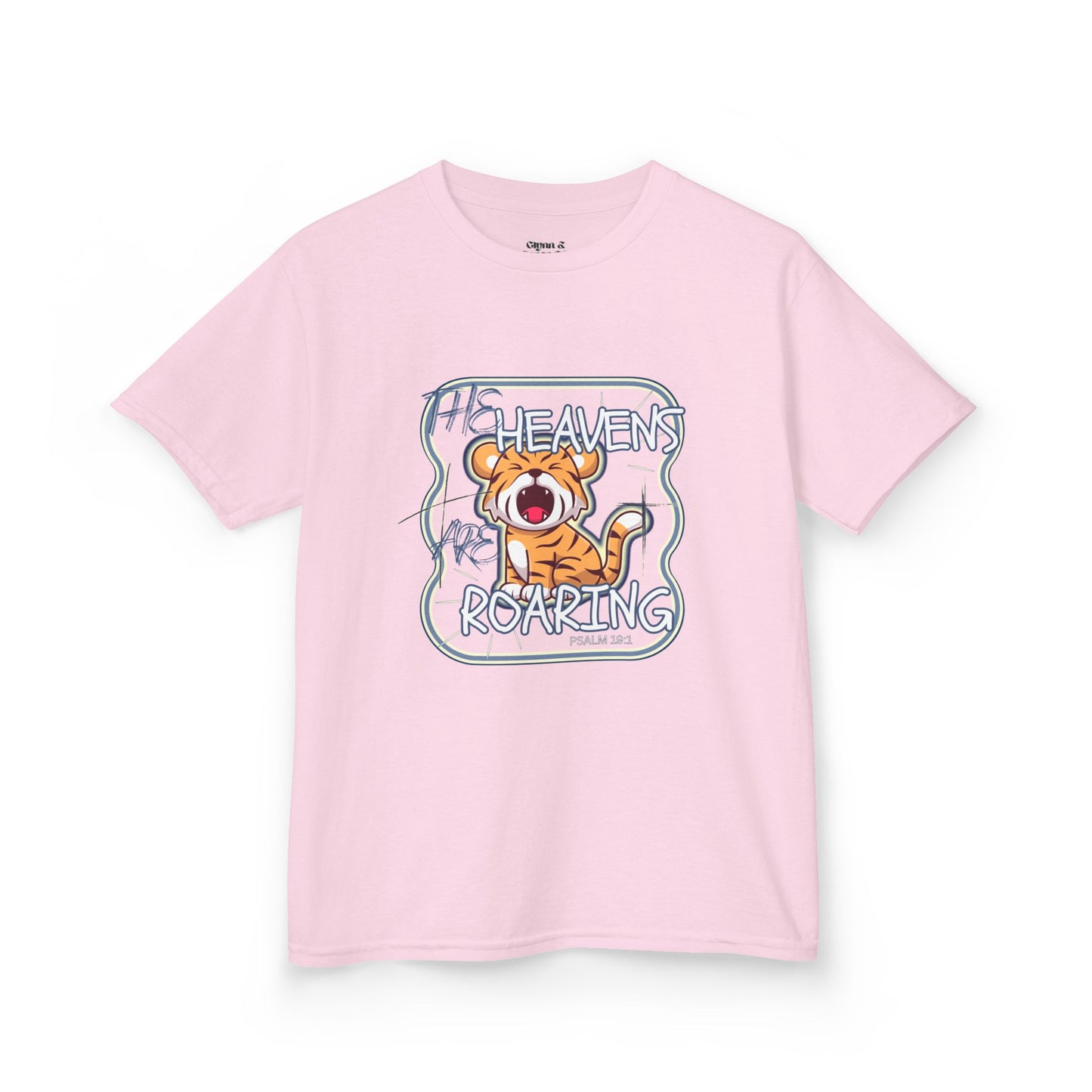 Roaring Heaven Kids Tee - Cute Tiger Graphic, Fun Summer T-Shirt, Birthday Gift, Animal Lovers, Playful Style