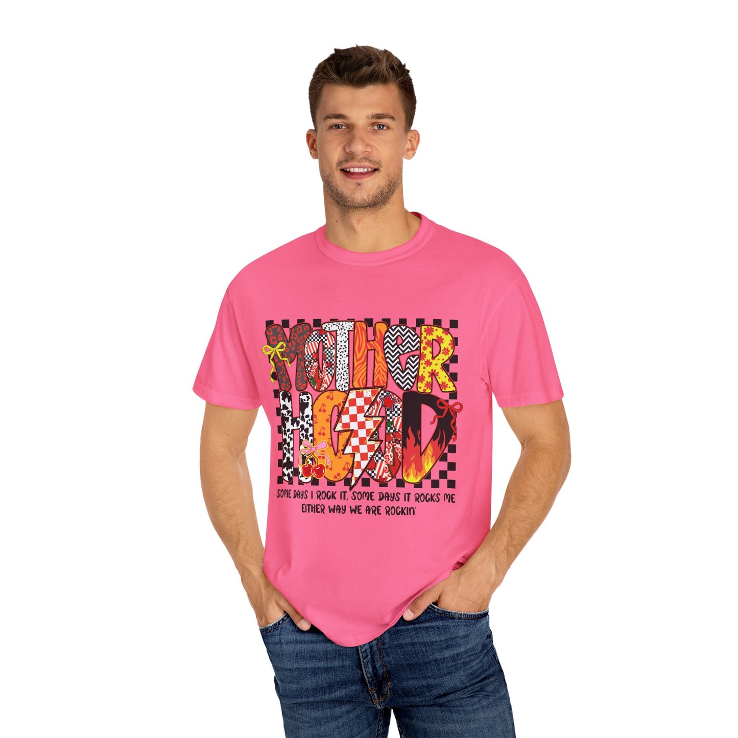 Vibrant Graphic Tee, Motherhood T-Shirt, Gift for New Moms, Casual Style, Unique Baby Shower Gift, Everyday Wear