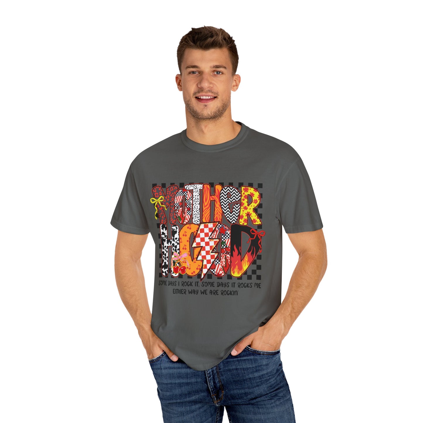 Vibrant Graphic Tee, Motherhood T-Shirt, Gift for New Moms, Casual Style, Unique Baby Shower Gift, Everyday Wear