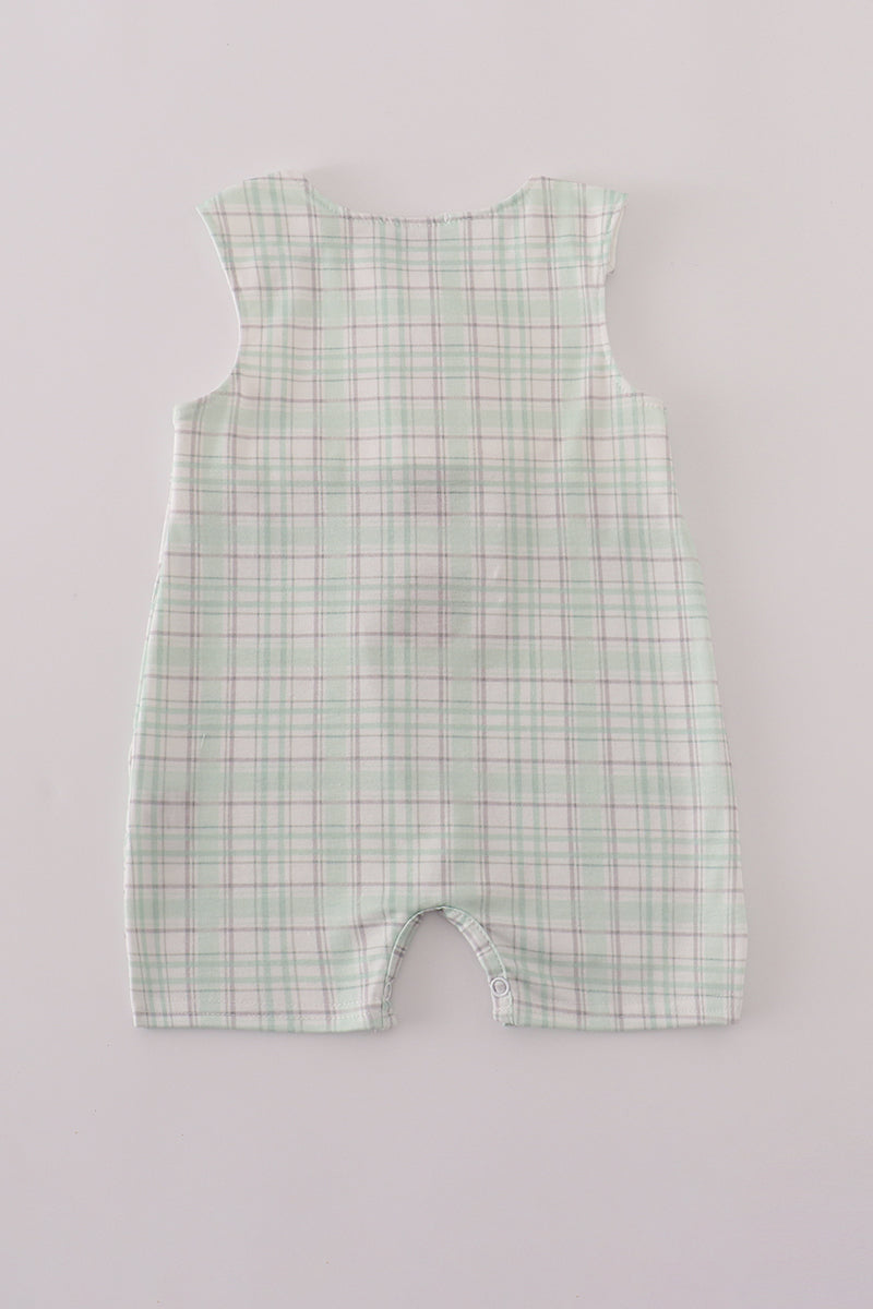 Green plaid sea shell starfish french knot jonjon