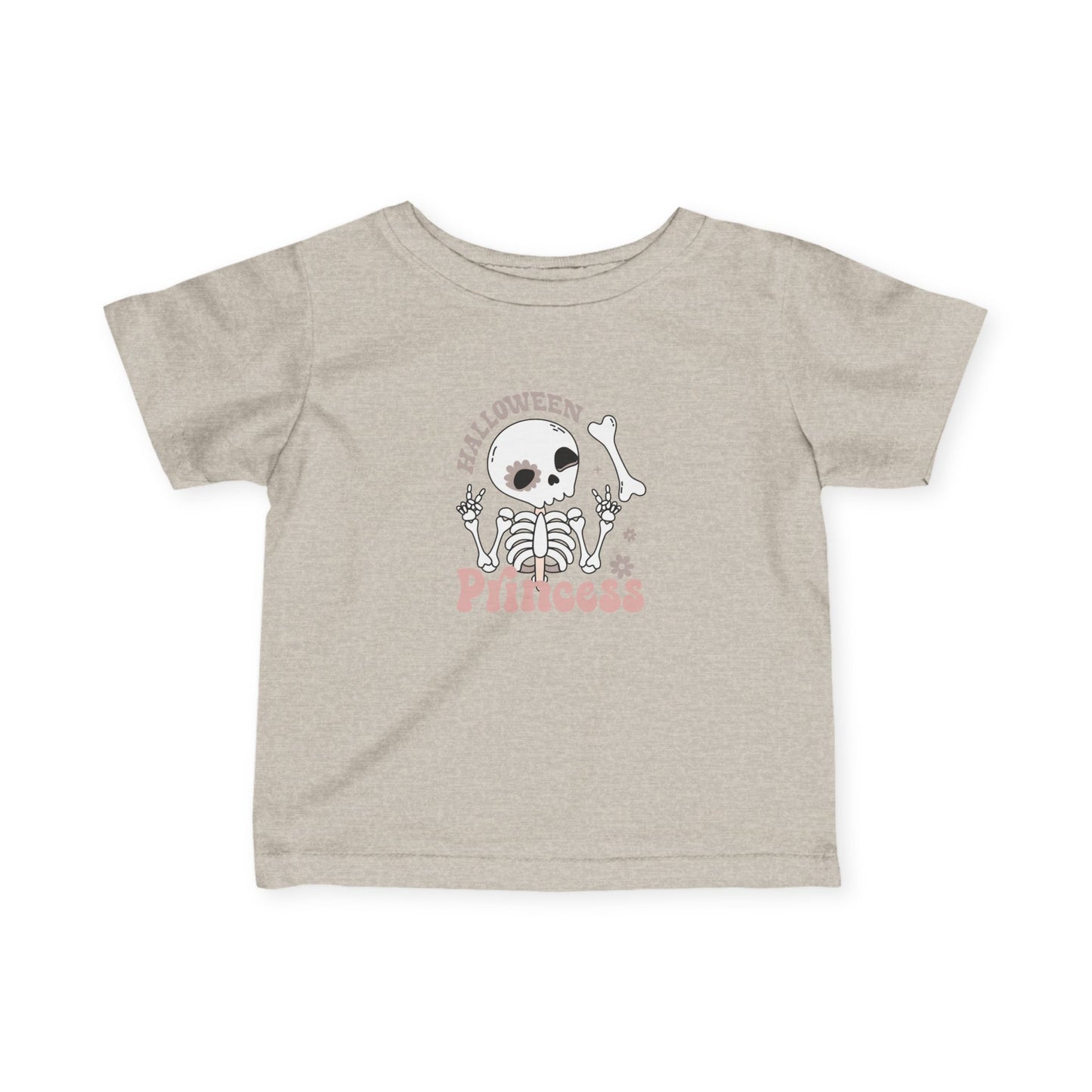 Halloween Skeleton Princess Infant Tee, Cute Baby T-Shirt, Toddler Halloween Shirt, Fall Fashion, Spooky Celebration Wear