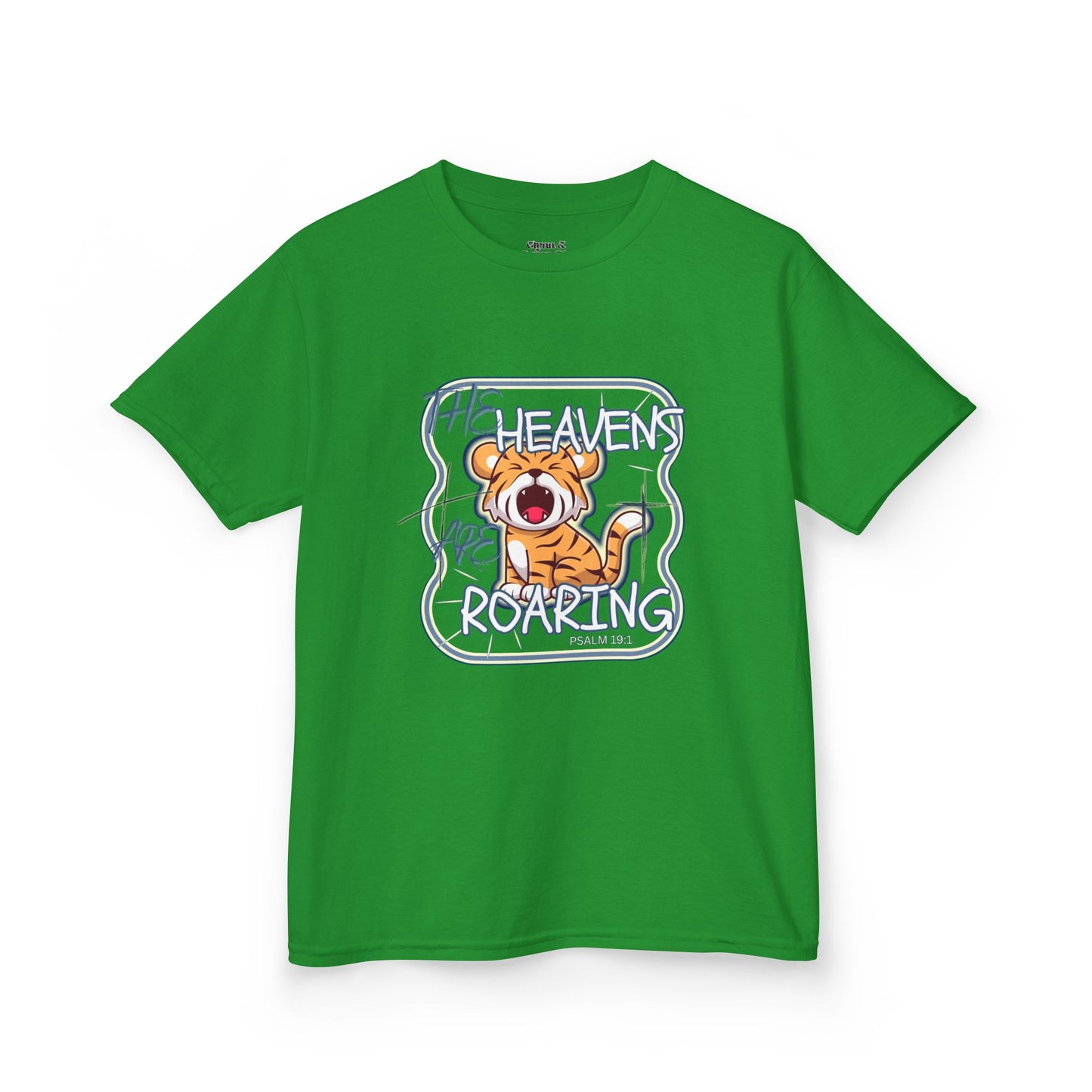 Roaring Heaven Kids Tee - Cute Tiger Graphic, Fun Summer T-Shirt, Birthday Gift, Animal Lovers, Playful Style
