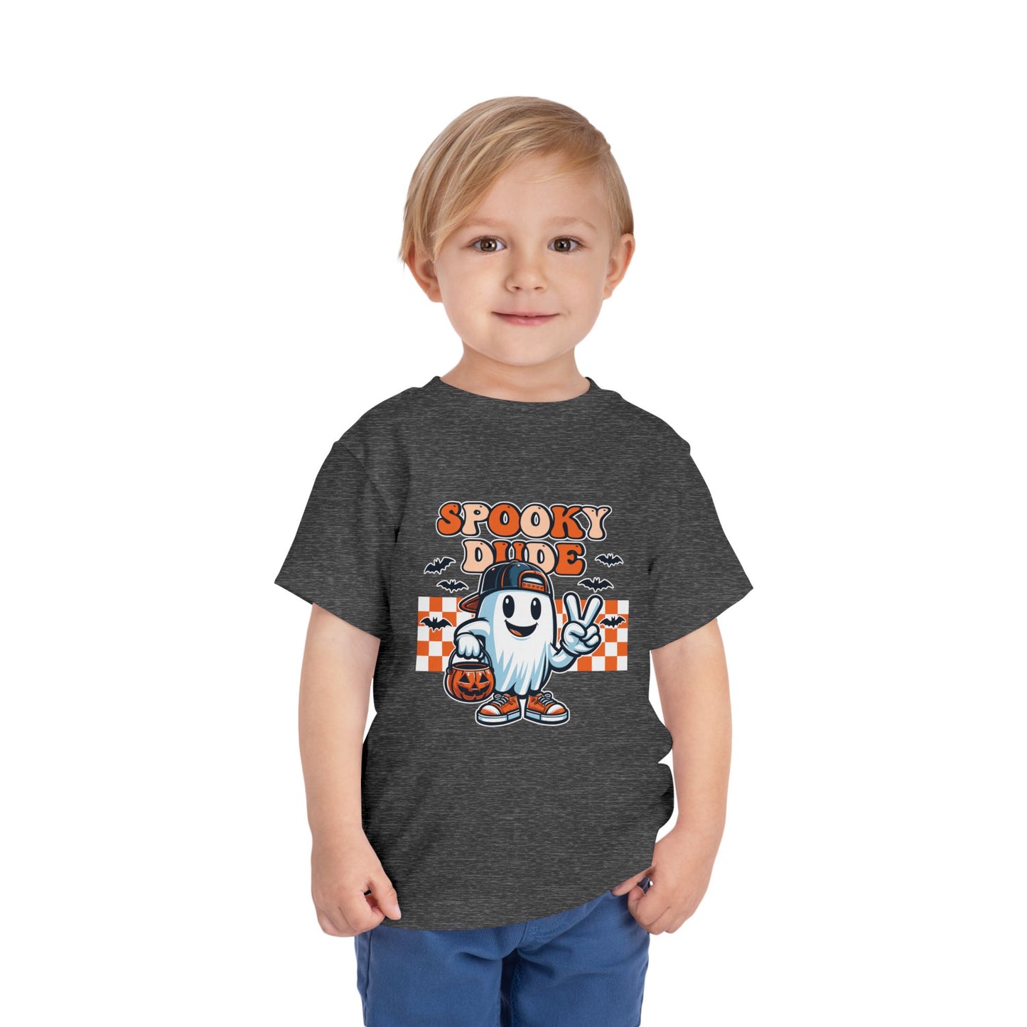 Spooky Toddler Tee - Halloween Shirt for Kids, Ghost Graphic T-Shirt, Toddler Costume Top, Fun Kids Apparel, Halloween Outfit