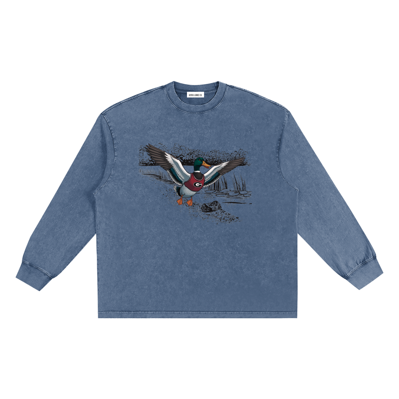 Snow Washed Frayed Edge T-Shirt