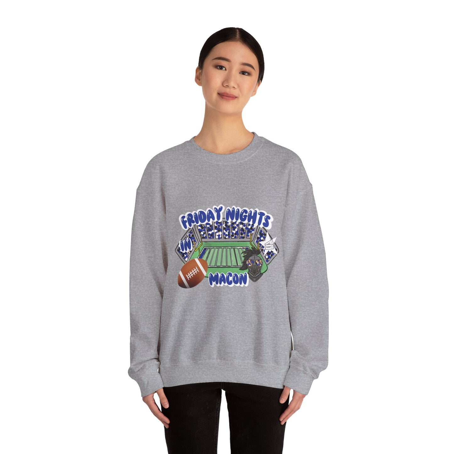 Macon Friday Nights Sweatshirt | Unisex Crewneck | Football Fan Gift | Cozy Casual Wear | Game Day Apparel | Fall Sports Fashion