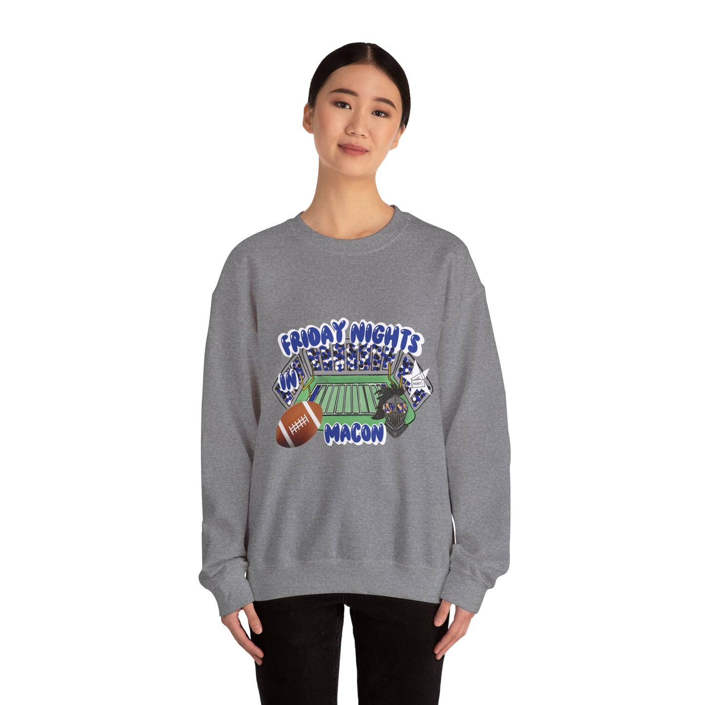 Macon Friday Nights Sweatshirt | Unisex Crewneck | Football Fan Gift | Cozy Casual Wear | Game Day Apparel | Fall Sports Fashion