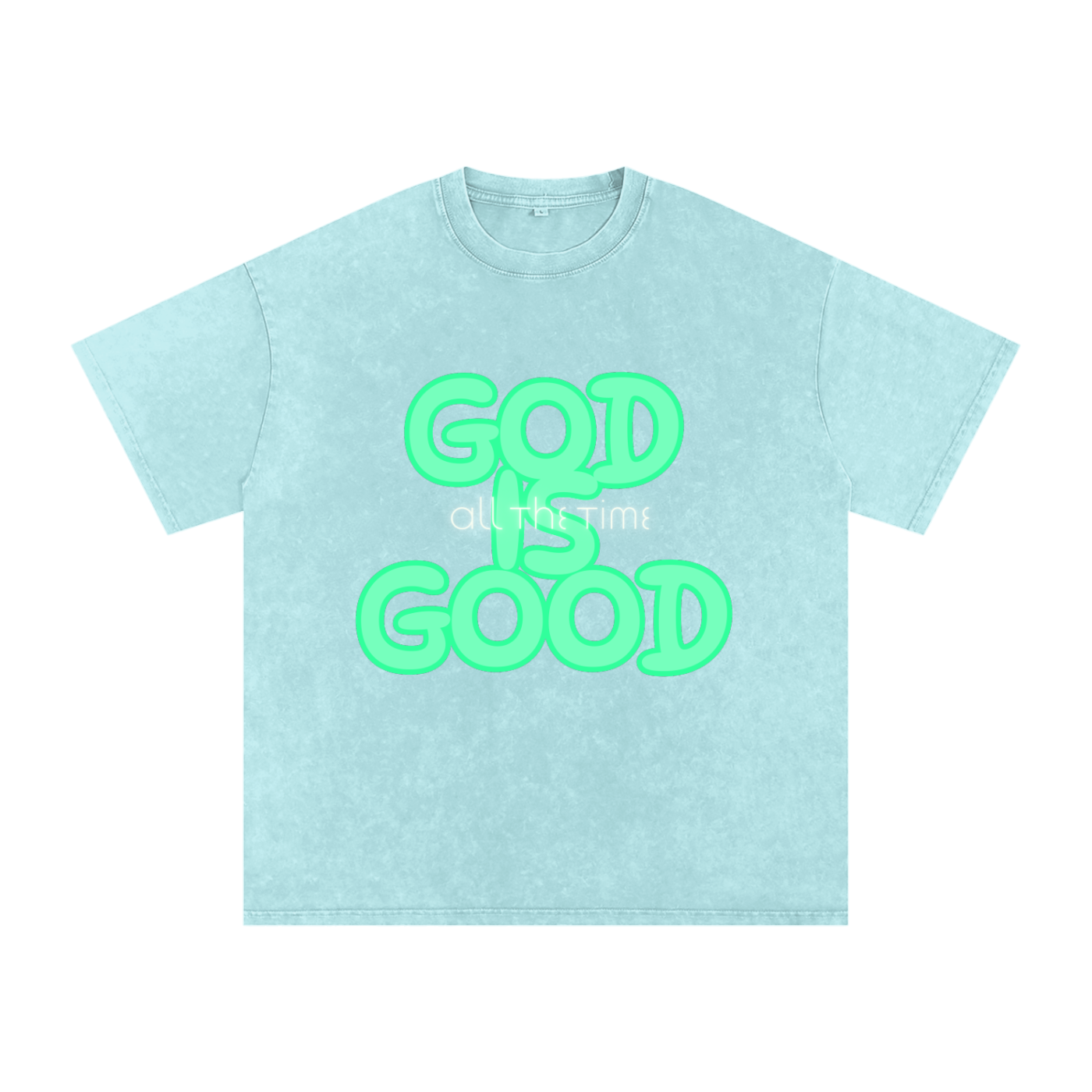 Snow Washed Oversized Cotton T-Shirt