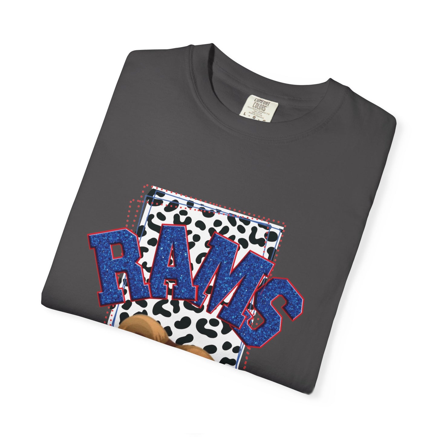 Rams Softball Unisex Garment-Dyed T-shirt, Trendy Casual Wear, Sports Team Apparel, Birthday Gift, Game Day Outfit, School Spirit Shirt