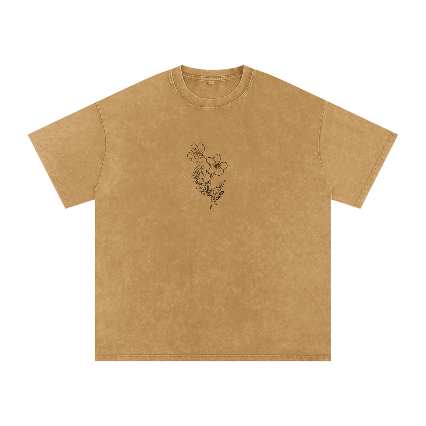 Snow Washed Oversized Cotton T-Shirt