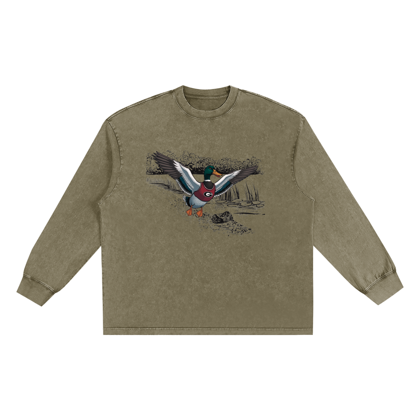 Snow Washed Frayed Edge T-Shirt