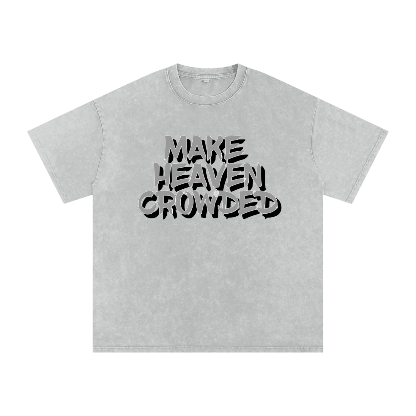 Snow Washed Oversized Cotton T-Shirt