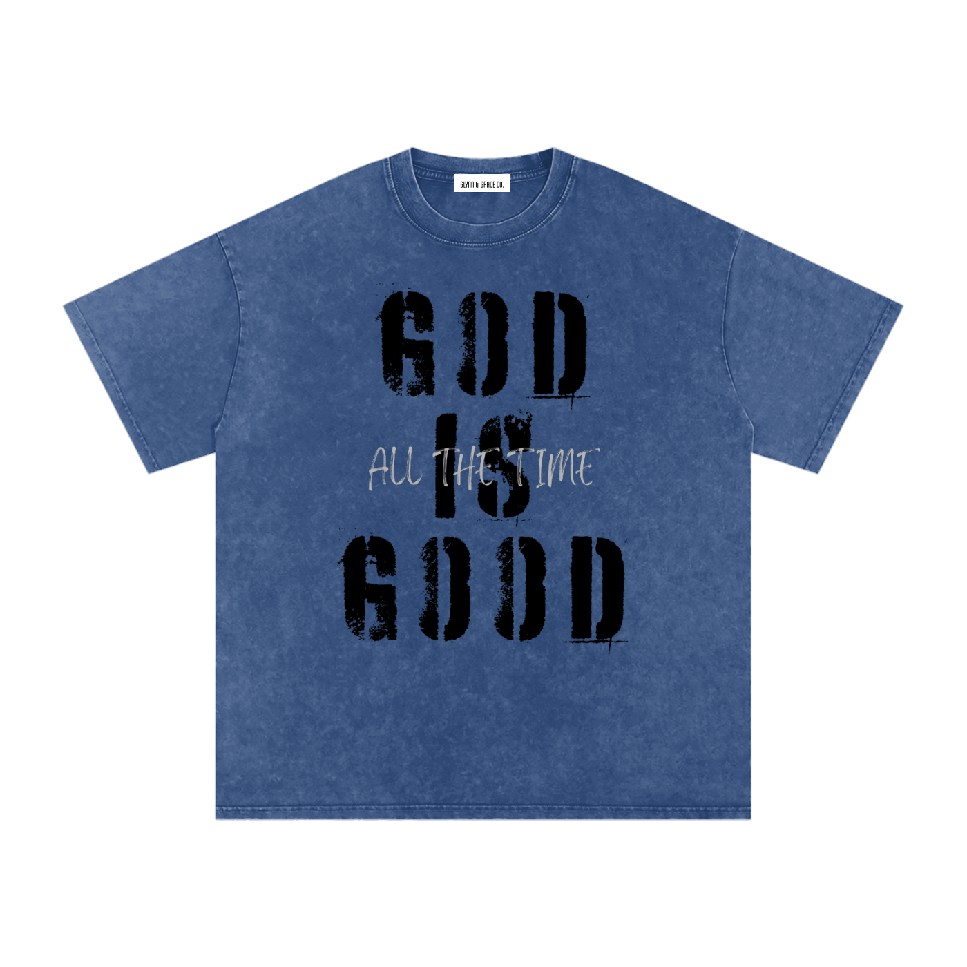 Snow Washed Oversized Cotton T-Shirt