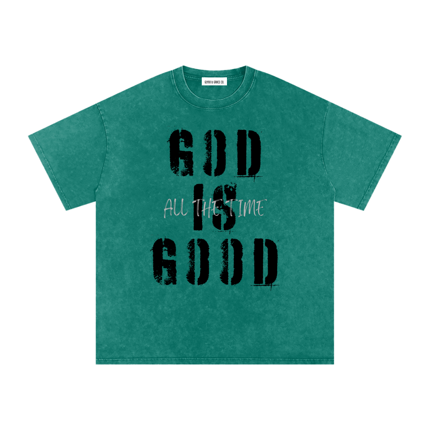 Snow Washed Oversized Cotton T-Shirt