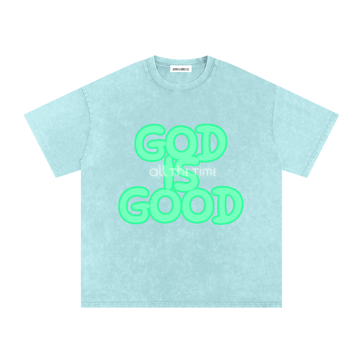 Snow Washed Oversized Cotton T-Shirt