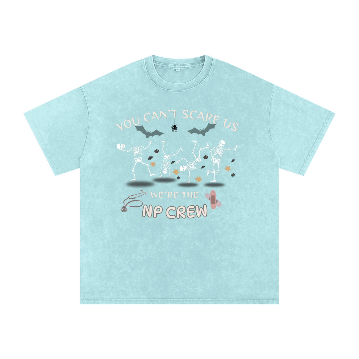 No crew Snow Washed Oversized Cotton T-Shirt