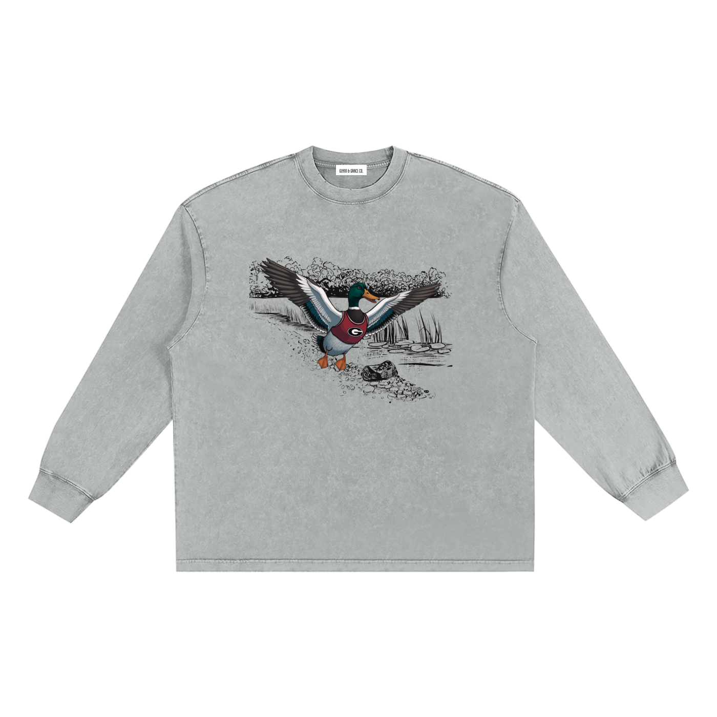 Snow Washed Frayed Edge T-Shirt