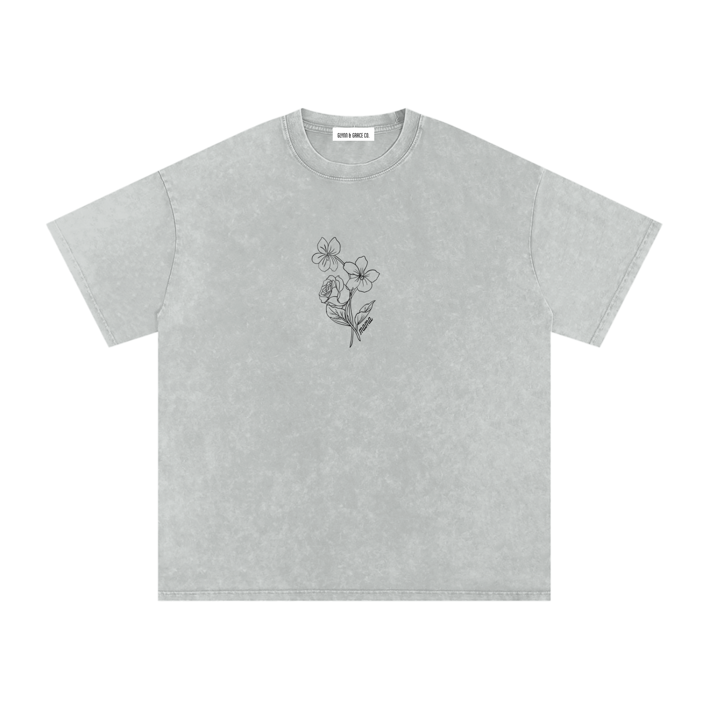 Snow Washed Oversized Cotton T-Shirt