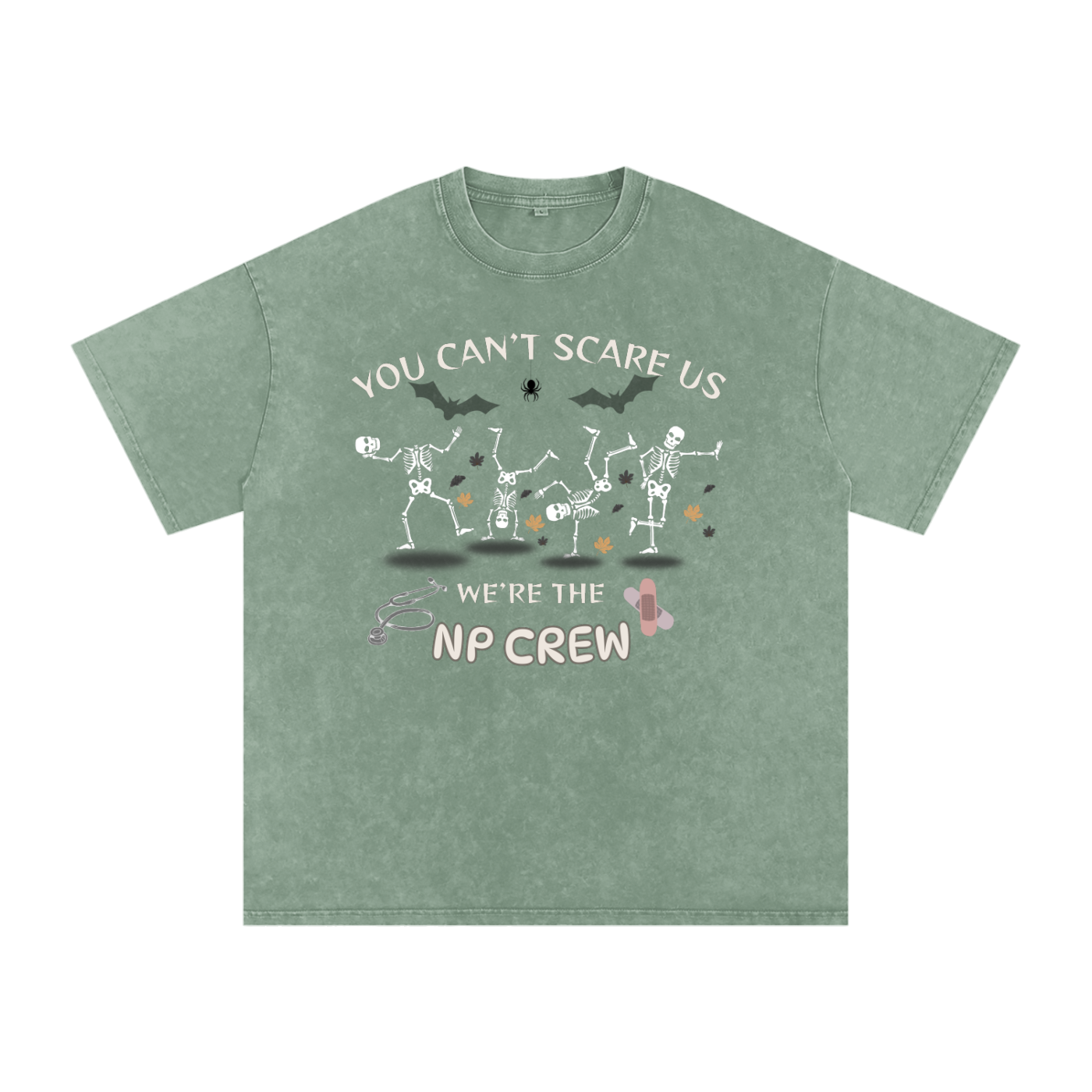 No crew Snow Washed Oversized Cotton T-Shirt