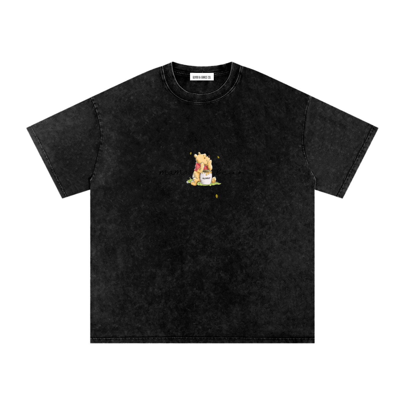 Mama bear Snow Washed Oversized Cotton T-Shirt