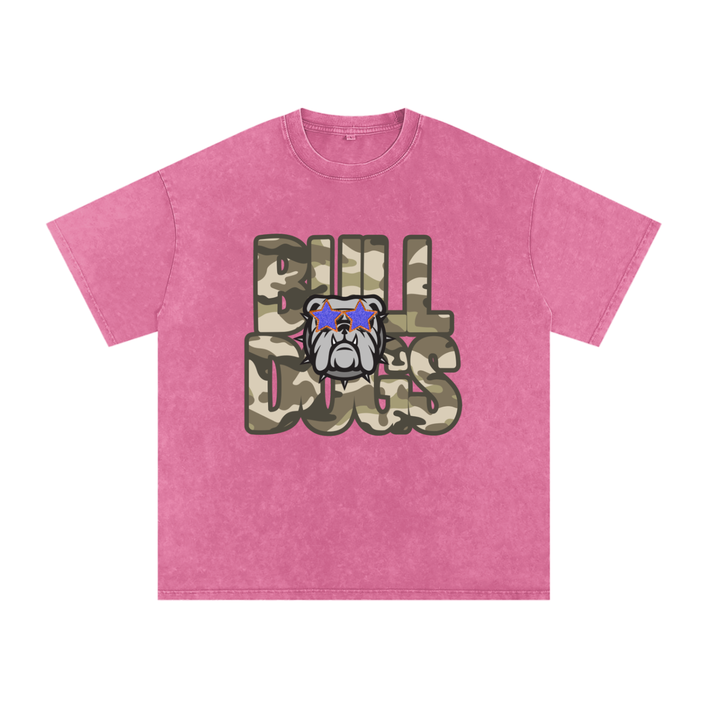 Bulldogs star Snow Washed Oversized Cotton T-Shirt