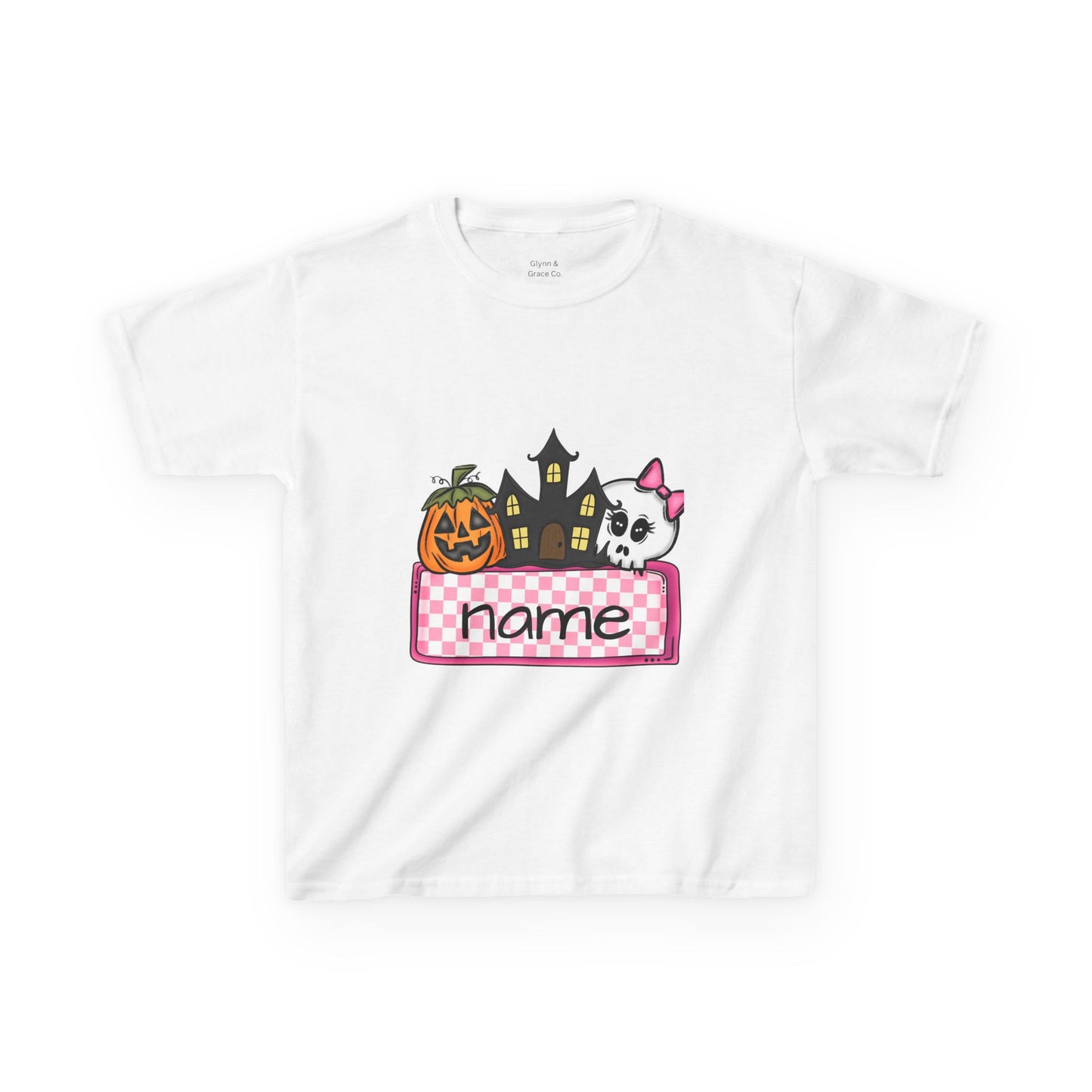 Halloween Personalized Kids Tee, Spooky Kids T-Shirt, Custom Name Tee, Cute Halloween Shirt, Fun Trick or Treat Top