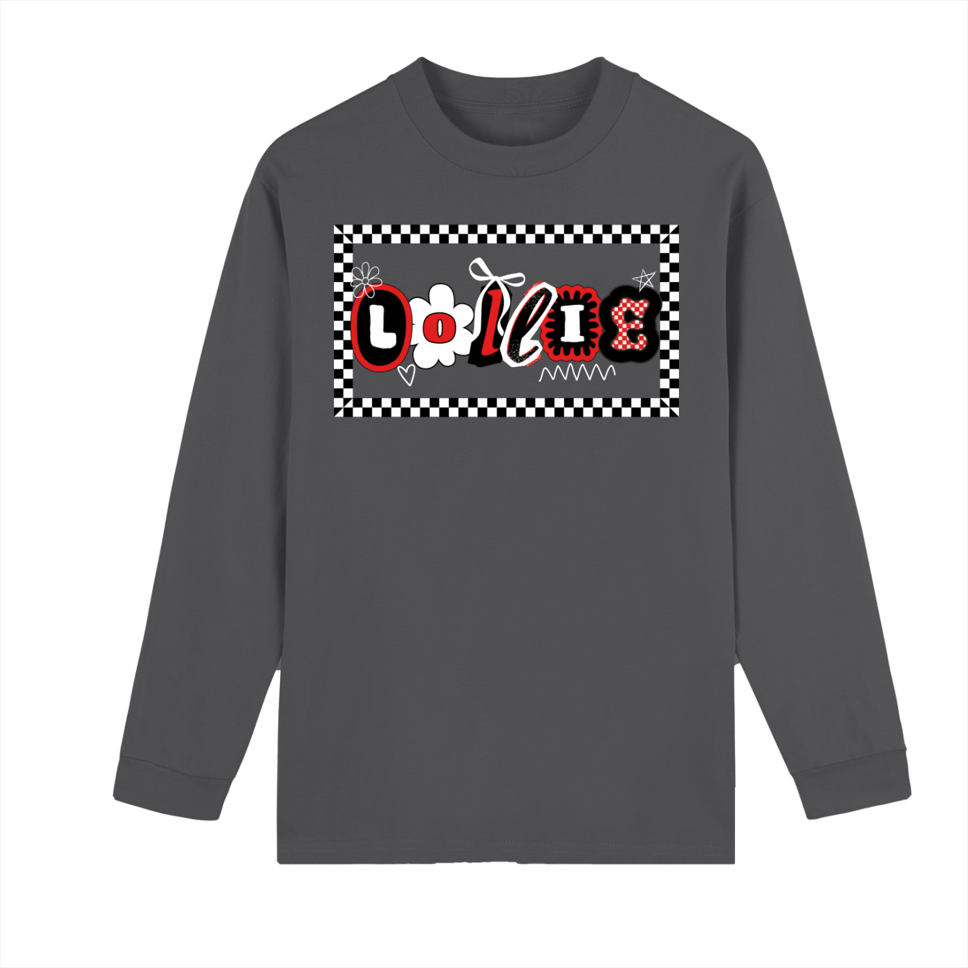 LOLLIE Crew Neck Drop Shoulder Long Sleeve Shirt