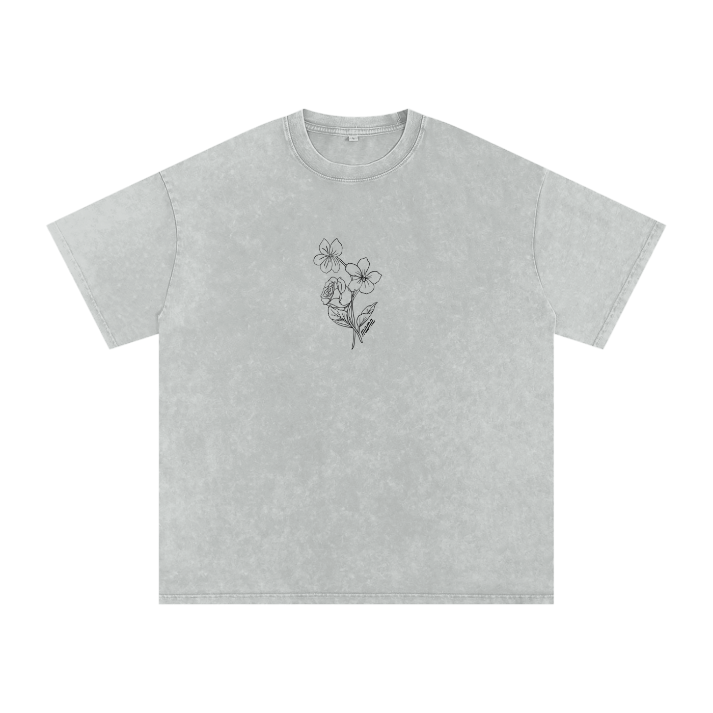 Snow Washed Oversized Cotton T-Shirt