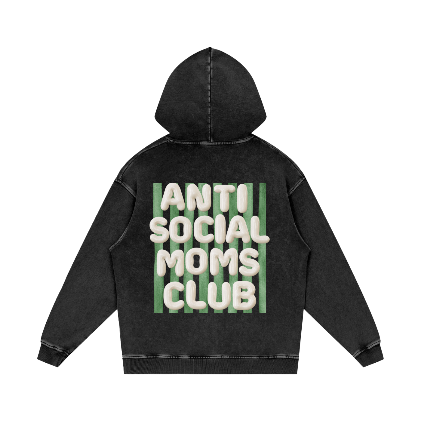 Snow Washed Loose Cotton Hoodie