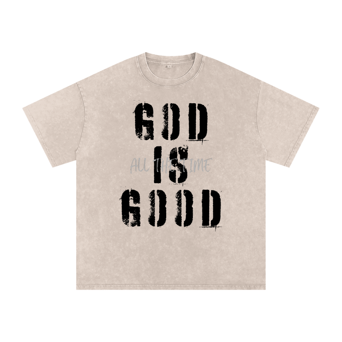Snow Washed Oversized Cotton T-Shirt