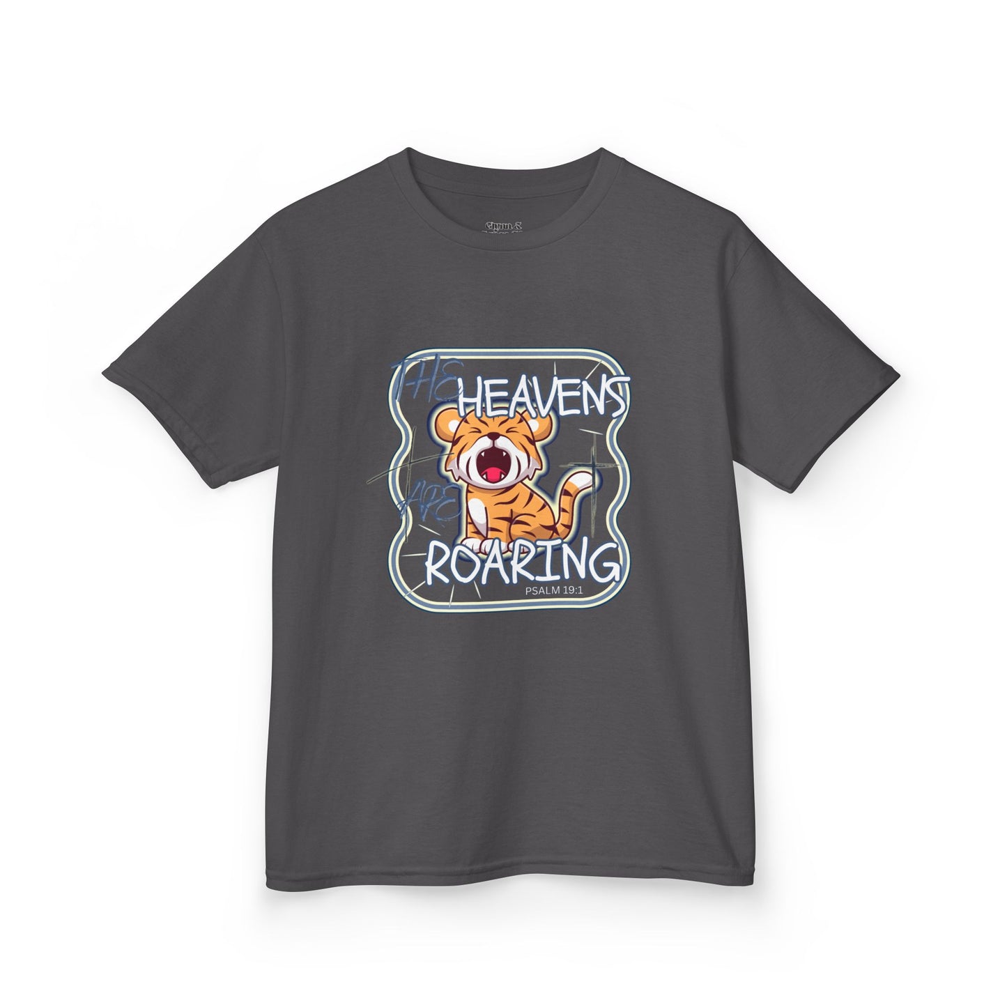 Roaring Heaven Kids Tee - Cute Tiger Graphic, Fun Summer T-Shirt, Birthday Gift, Animal Lovers, Playful Style