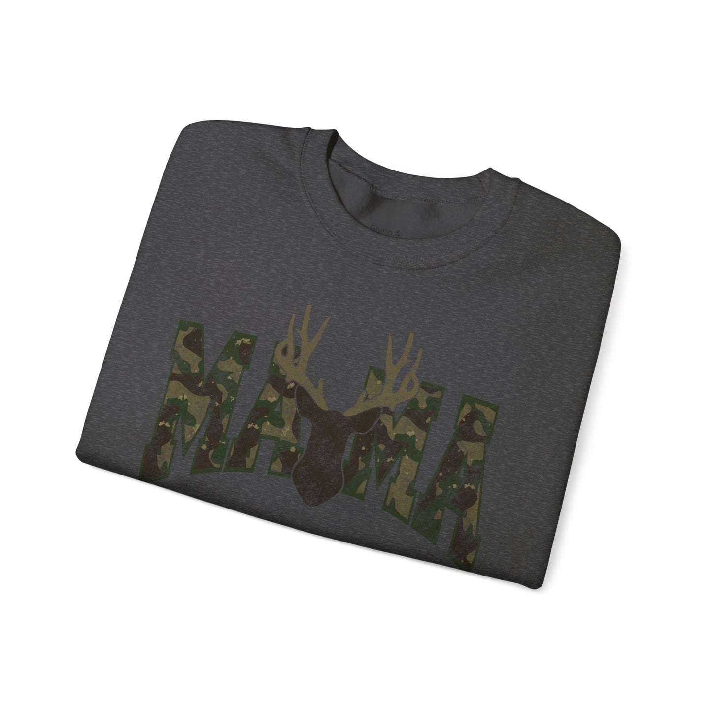 Mama camo deer Unisex Heavy Blend™ Crewneck Sweatshirt
