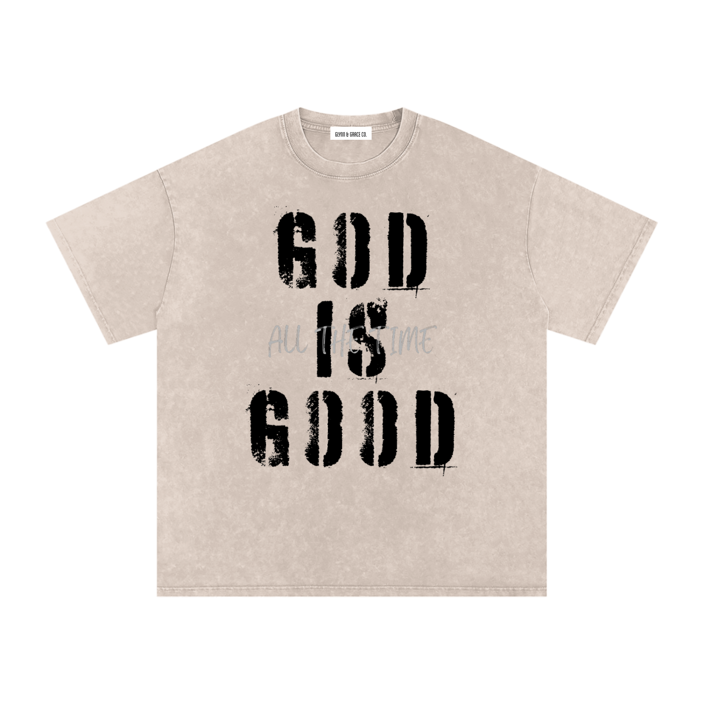 Snow Washed Oversized Cotton T-Shirt