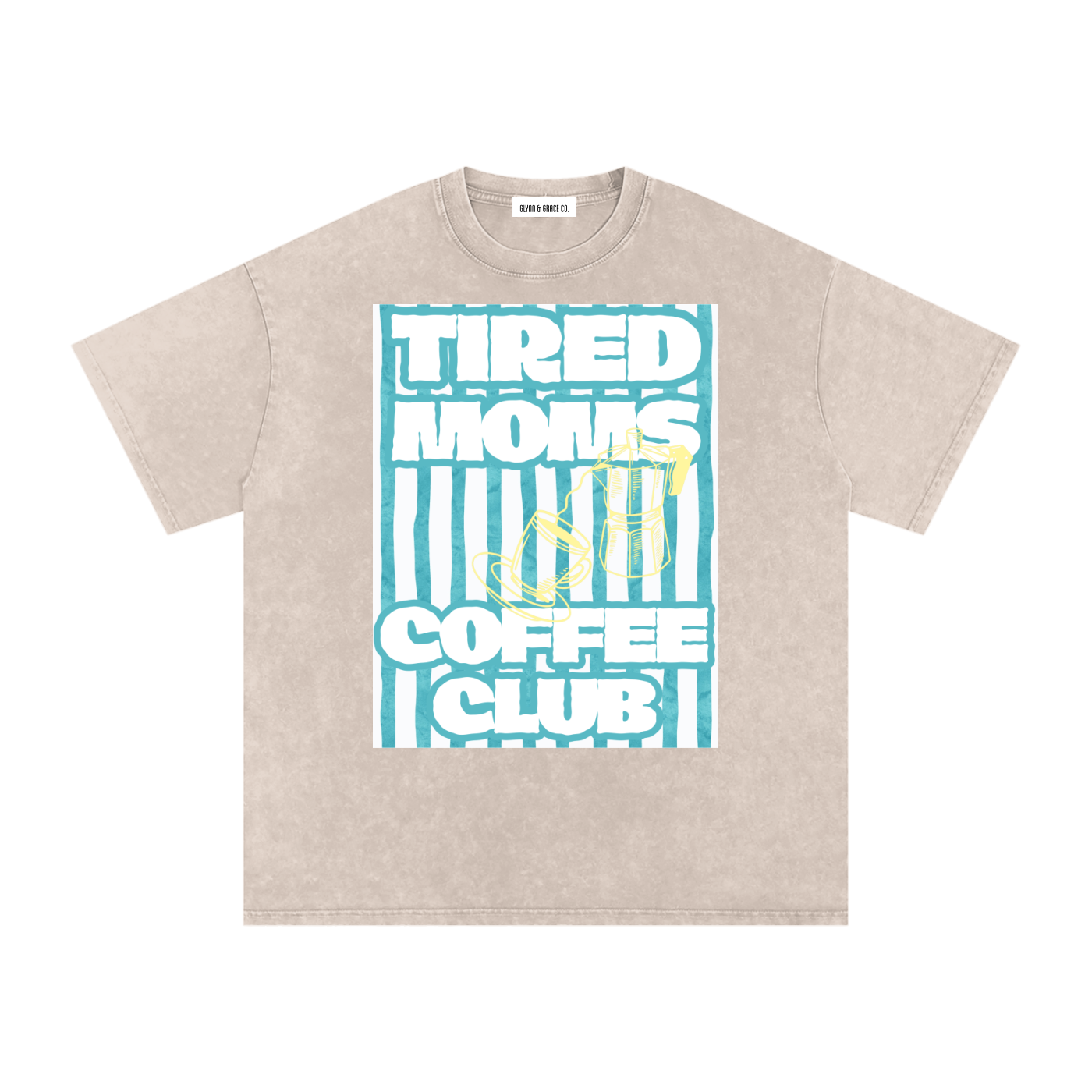 Snow Washed Oversized Cotton T-Shirt