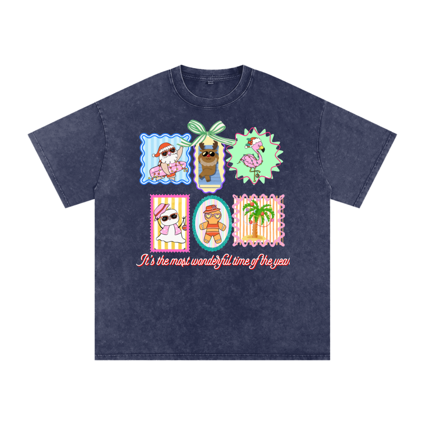 Snow Washed Oversized Cotton T-Shirt