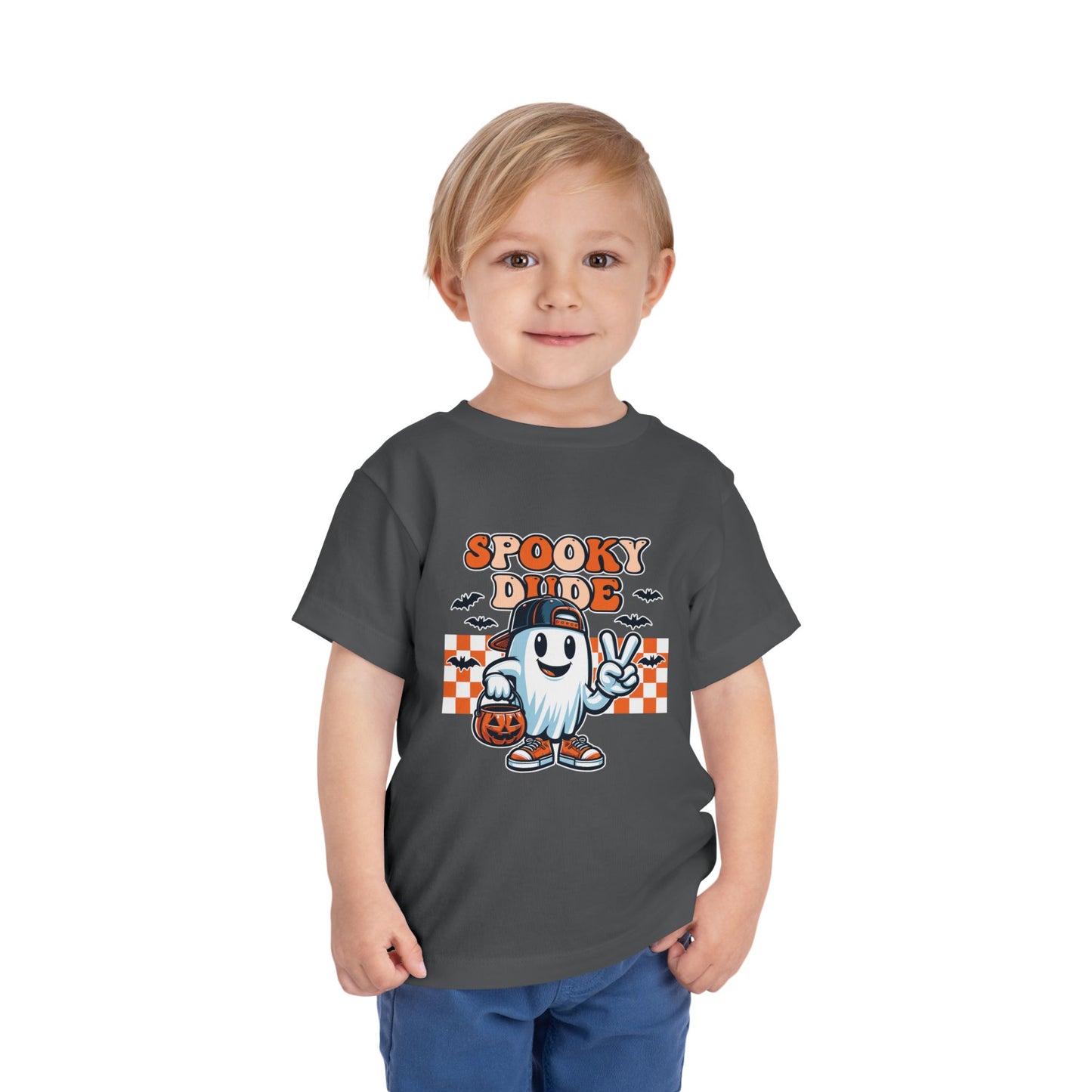 Spooky Toddler Tee - Halloween Shirt for Kids, Ghost Graphic T-Shirt, Toddler Costume Top, Fun Kids Apparel, Halloween Outfit