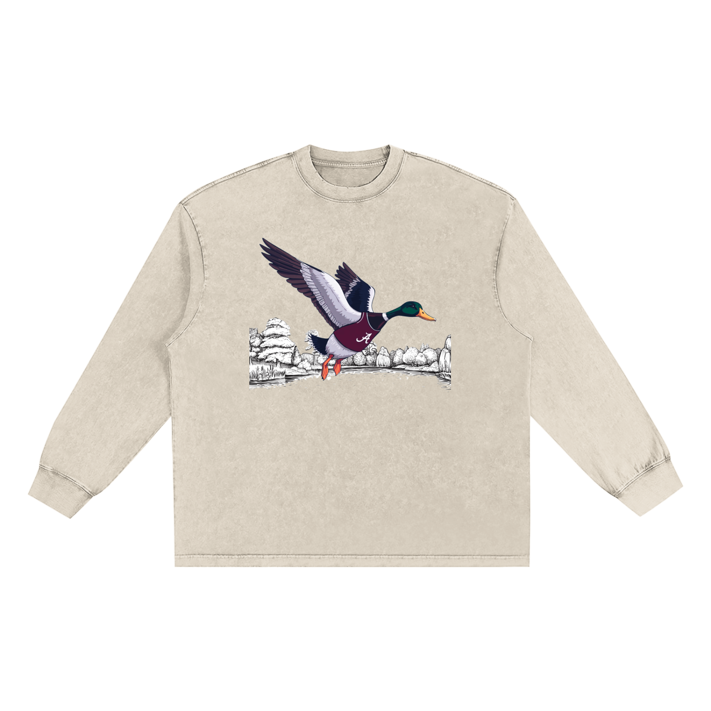 Snow Washed Frayed Edge T-Shirt