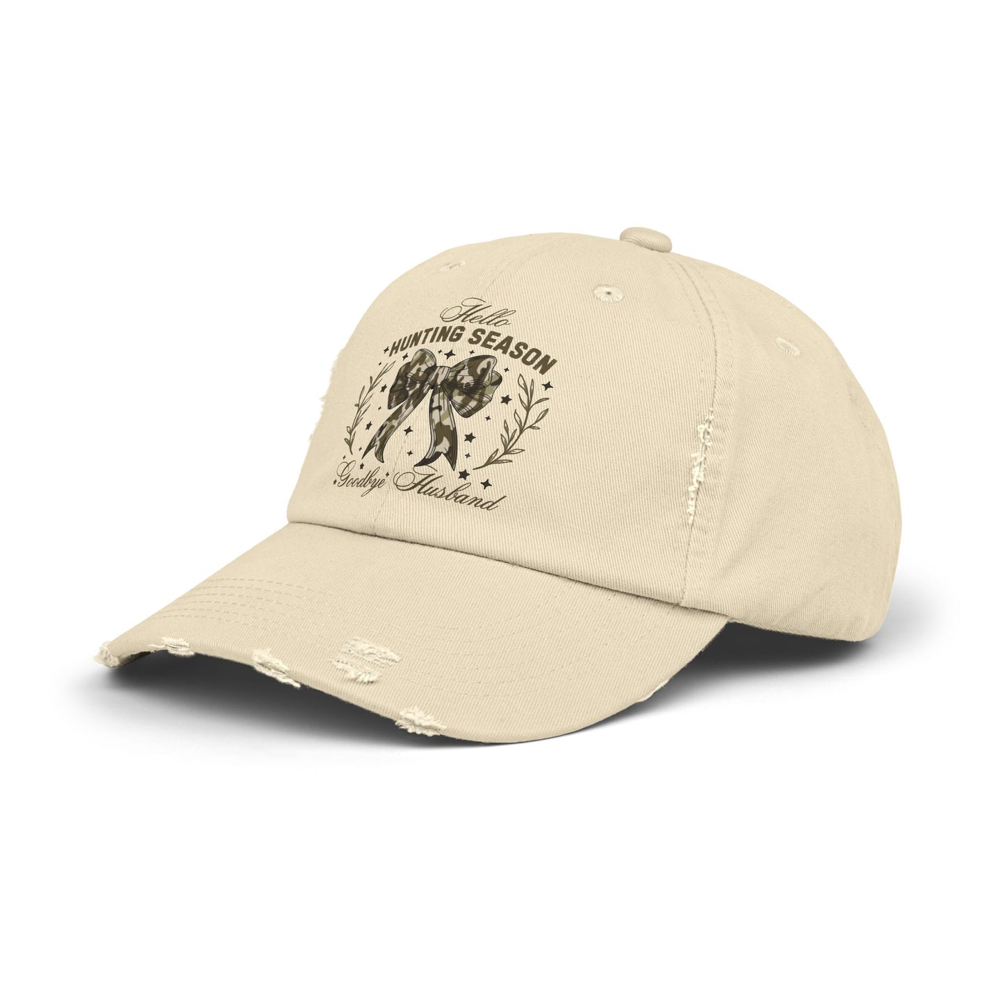 Unisex Hunting Season Distressed Cap, Casual Hat for Outdoor Lovers, Gift for Hunters, Fall Fashion, Distressed Baseball Cap