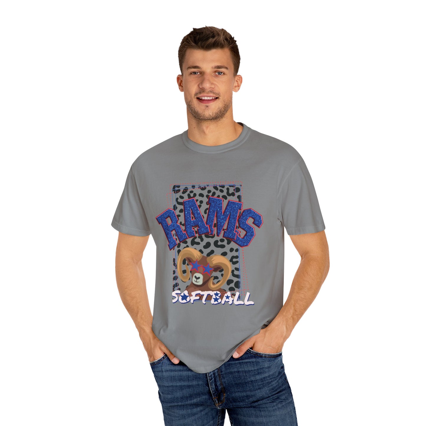 Unisex Softball Graphic T-Shirt - RAMS Design, Beach Outfits, Sports Fans, Team Events, Gifts for Athletes
