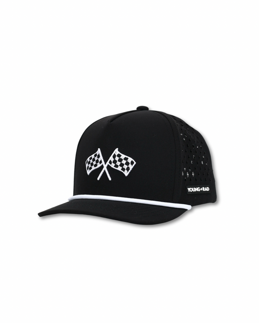 BLACK FINISH LINE ADVENTURE SNAPBACK // WATER-RESISTANT