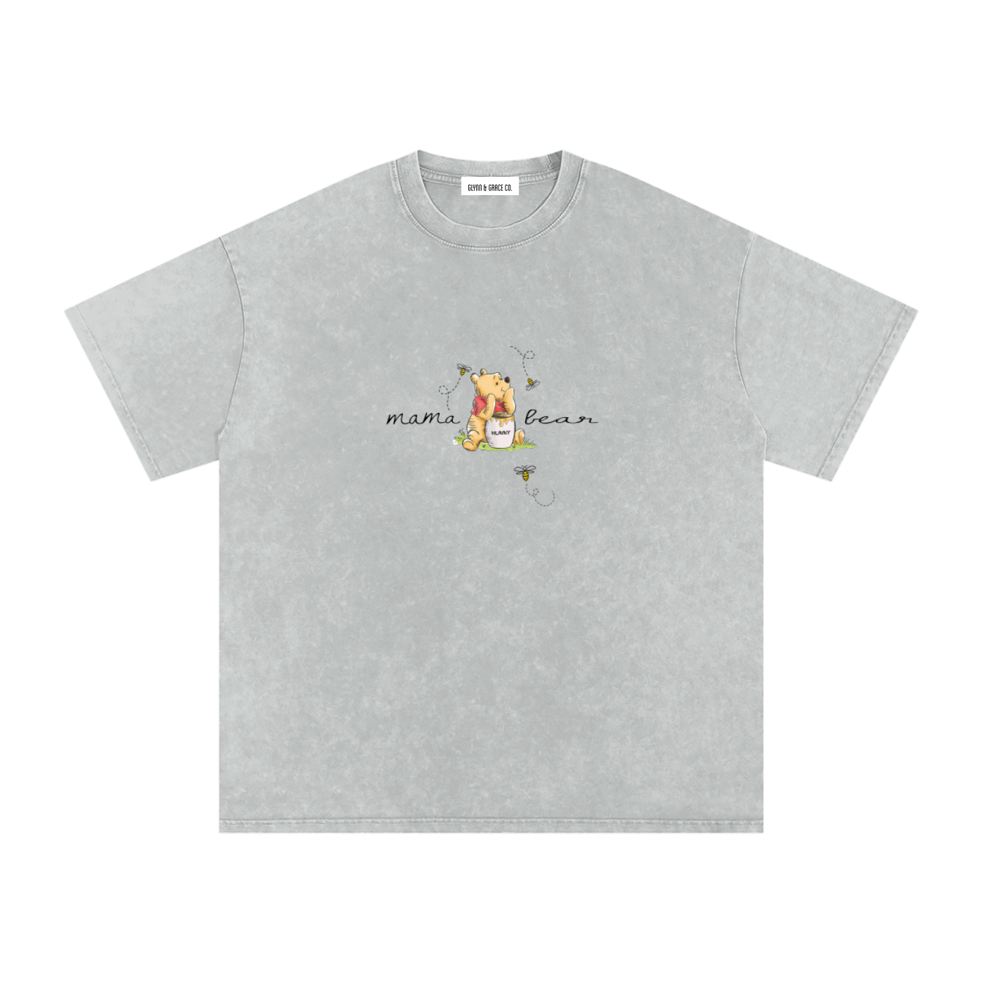 Mama bear Snow Washed Oversized Cotton T-Shirt
