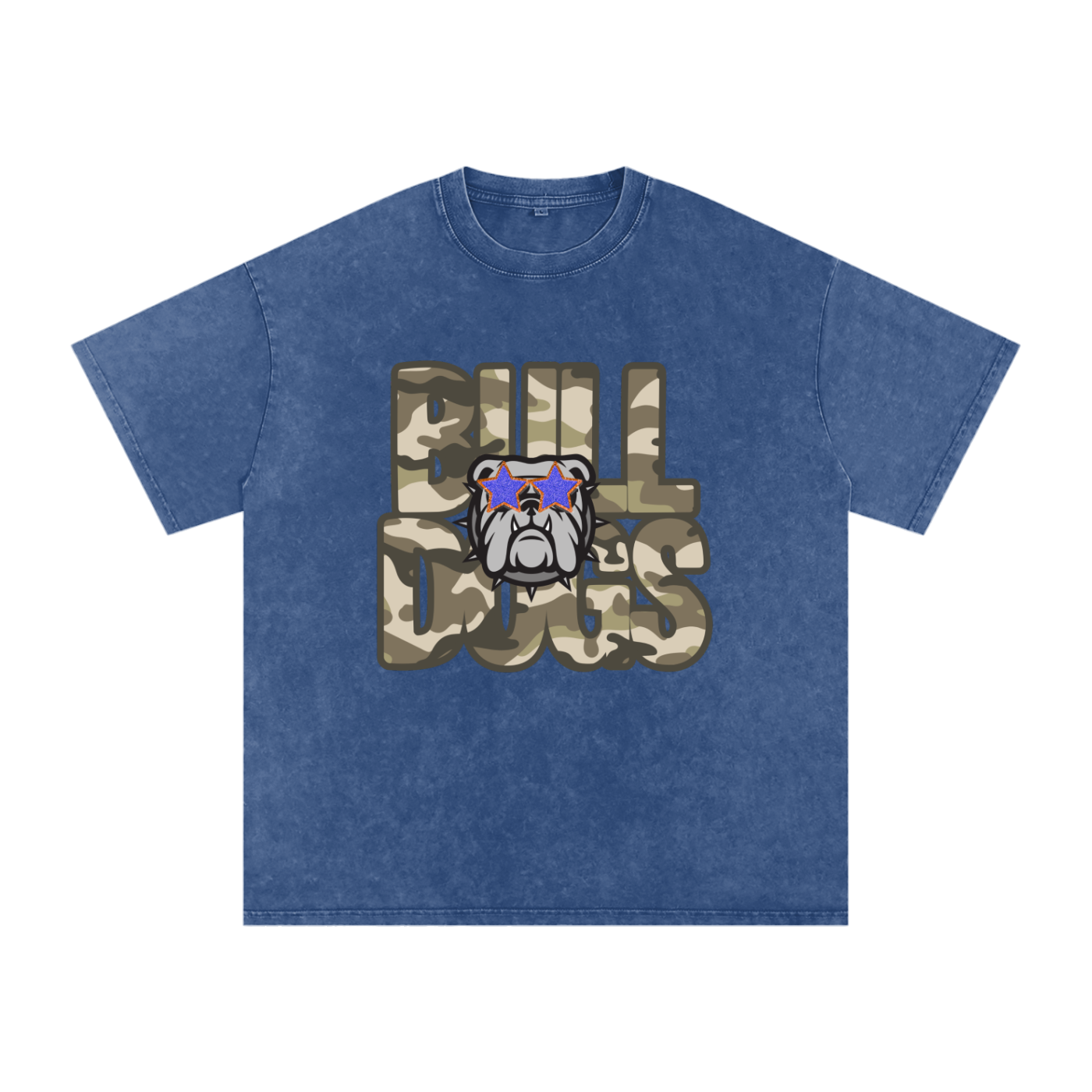 Bulldogs star Snow Washed Oversized Cotton T-Shirt