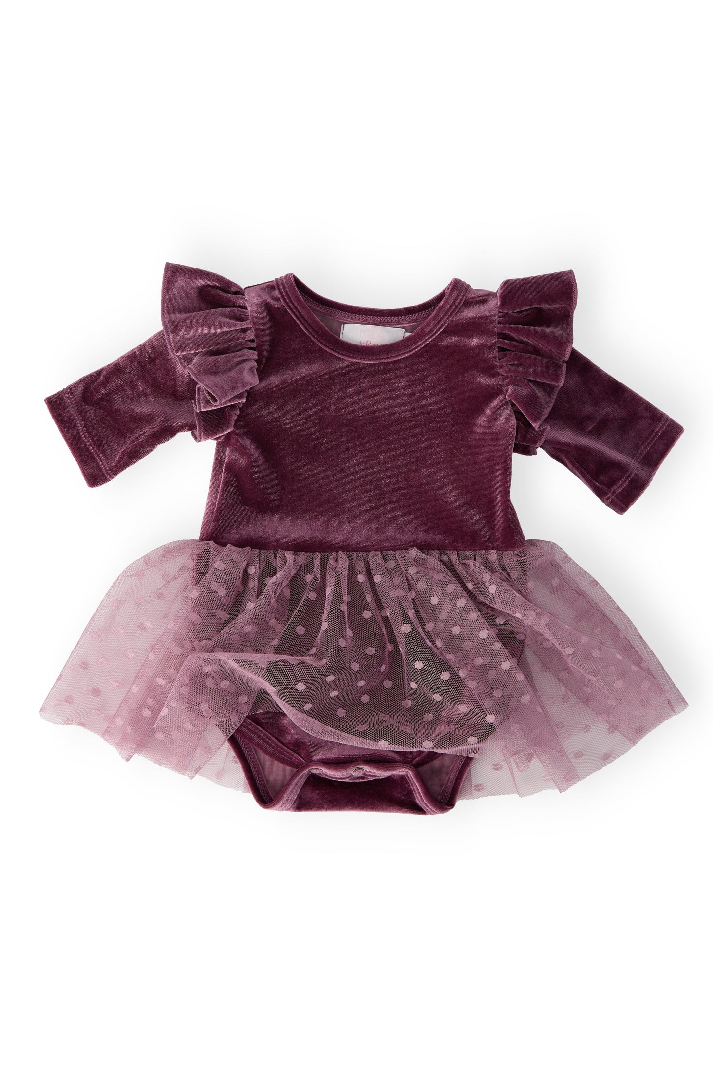 Amethyst Velvet Tutu Bodysuit