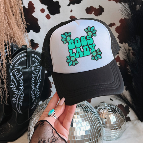 Boss lady western trucker hat
