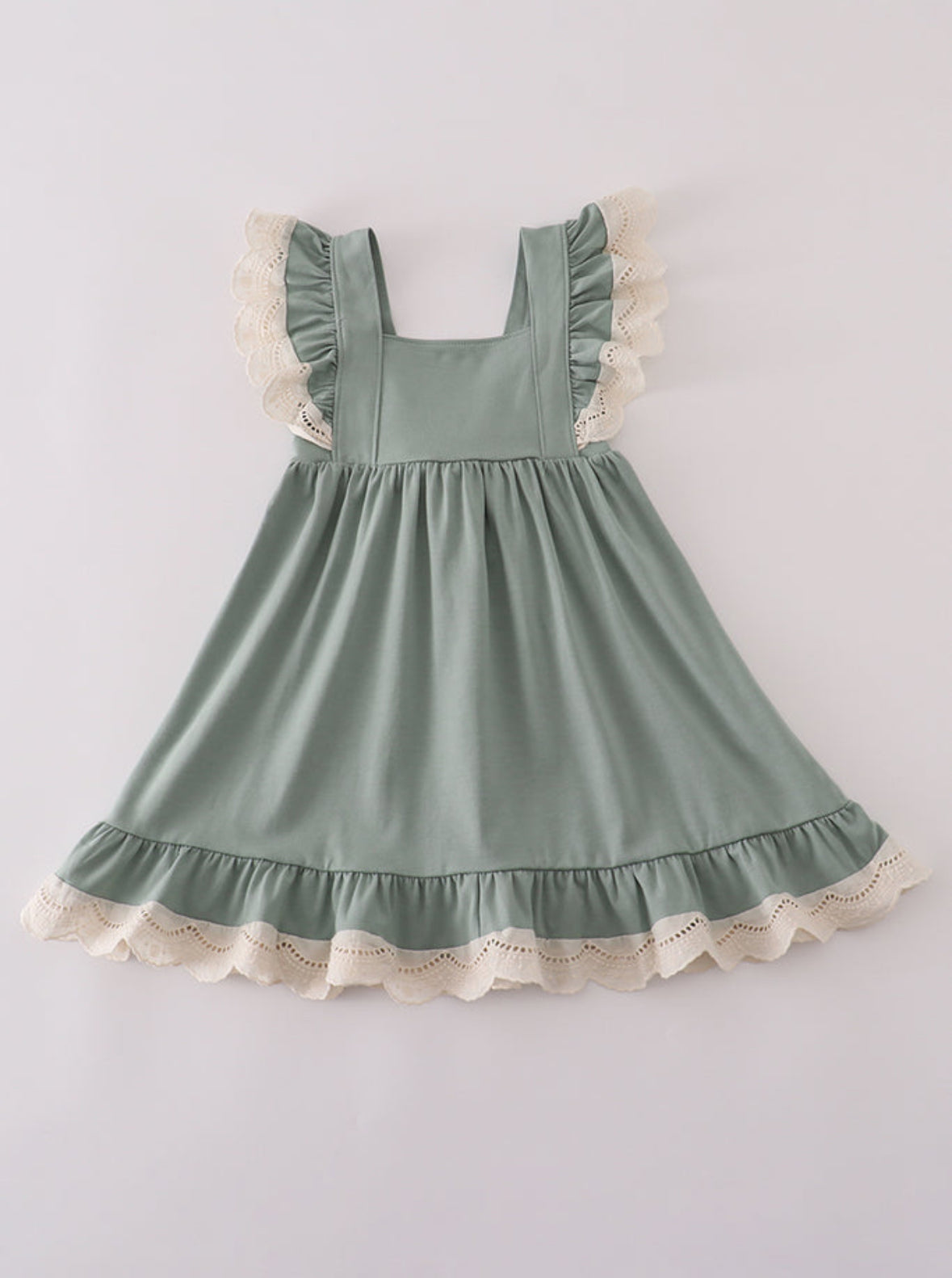 SAGE LACE RUFFLE